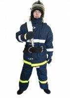 Боевая одежда пожарного тип У вид Т, Б ткань арт. 77 БА-032 типа «Номекс®», темно-синий цвет, с ОСП 