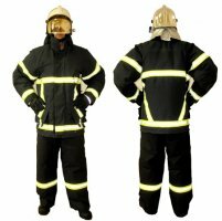 Боевая одежда пожарного тип У вид Т, Б, Ткань арт. 77 БА-032АП, темно-синий /черный цвет, с ОСП 